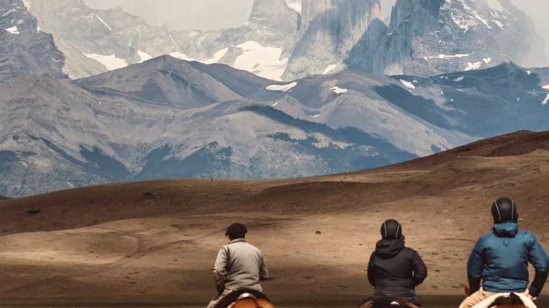Hooves echo in the silence of Torres del Paine