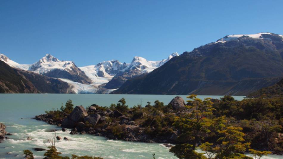 Trek up and through the Andes and past the melted portions of the Northern Ice Field in Patagonia, Chile