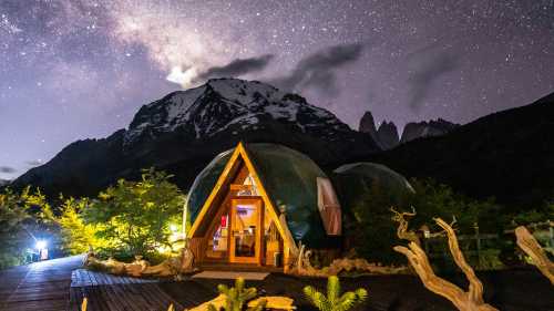 Watch the stars spiral across the sky in Torres del Paine National Park, Chile