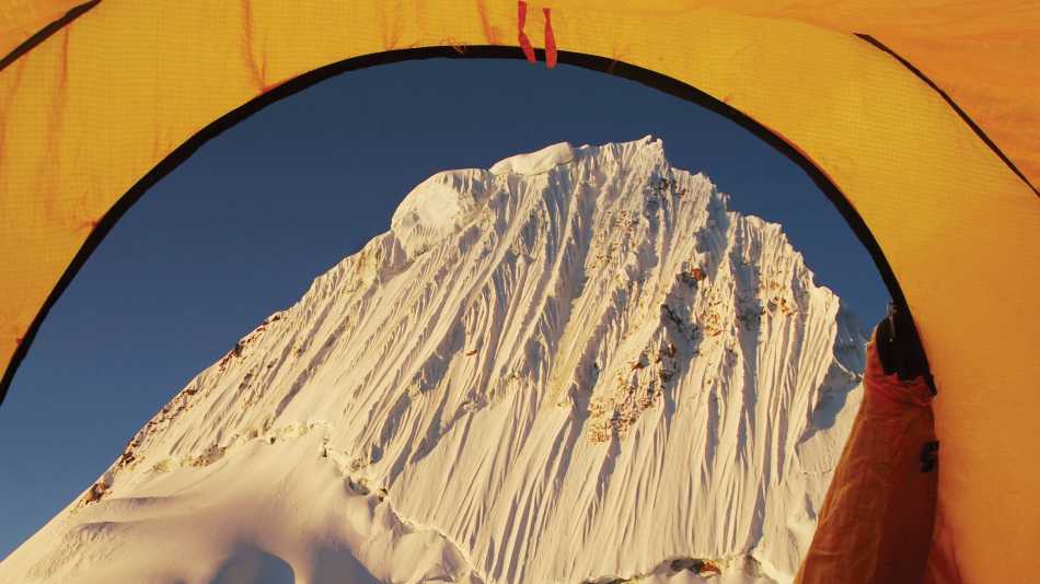 Views of Alpamayo peak, Cordillera Blanca, Peru