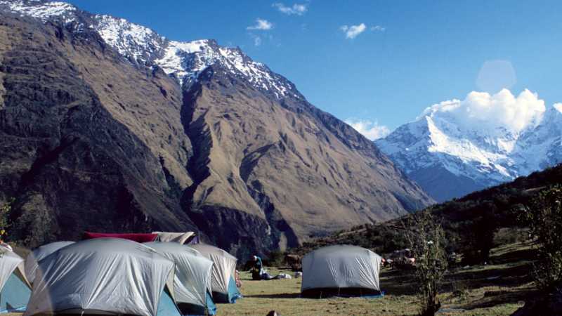 A campsite beneath the Humantay mountain in the Cordillera Urubamba, Peru | Donna Lawrence