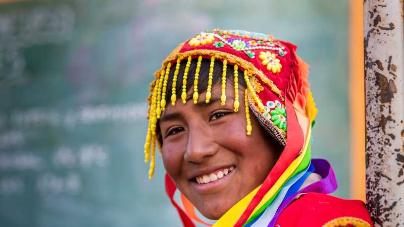 Local Peruvian smiling for the camera | Richard I'Anson
