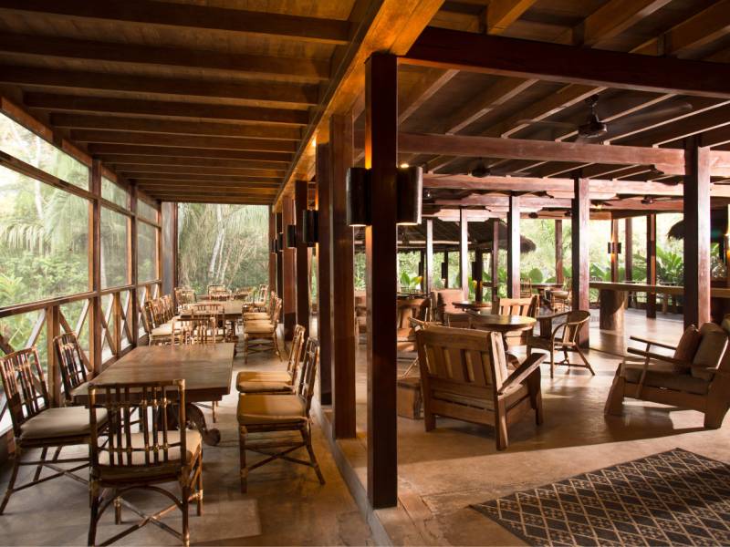 Stop for a bite to eat during your amazing experiences in Tambopata Amazon in Peru