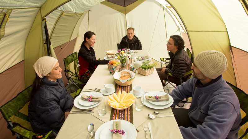 Dinner on the Inca Trail