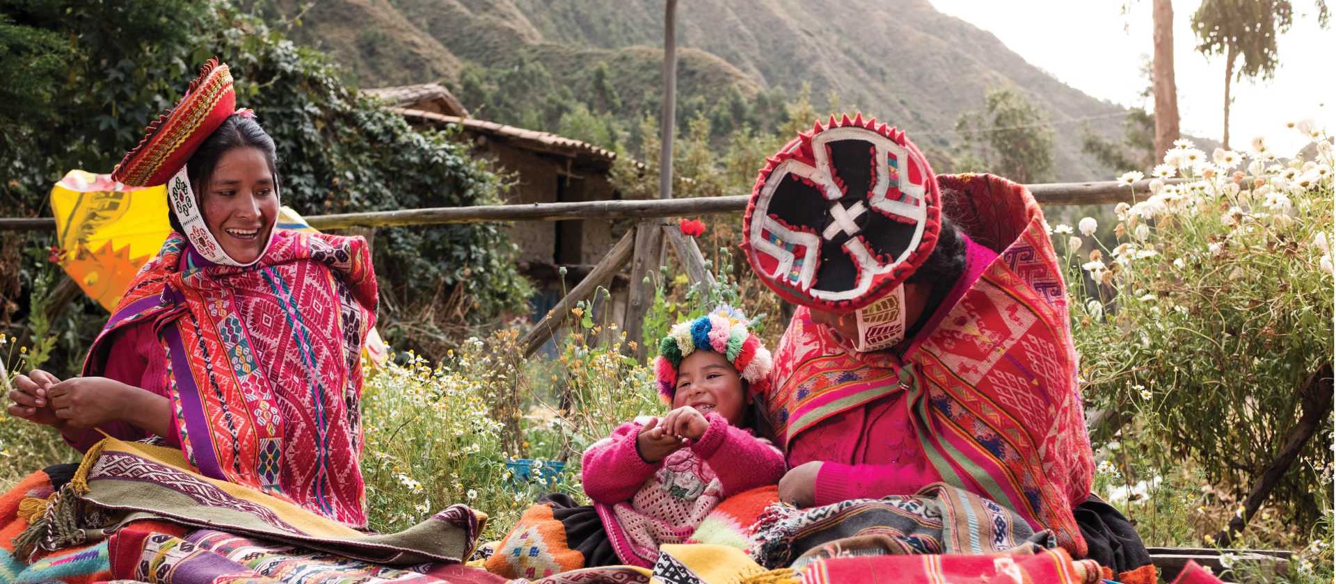 The women of Huilloc are very happy for you to purchase some of their handcrafted weaving products | Mark Tipple