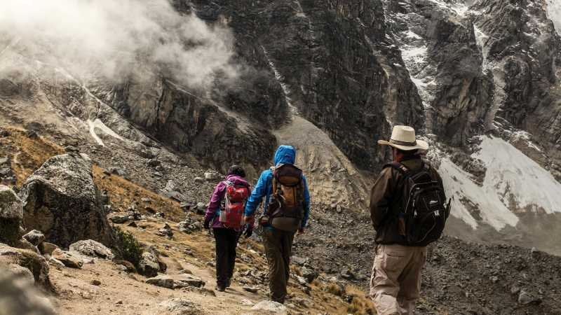 Hiking along the flanks of Mount Salcantay | Mark Tipple