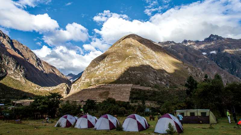 Blue skies overhead as we trek the iconic Salkantay Trail