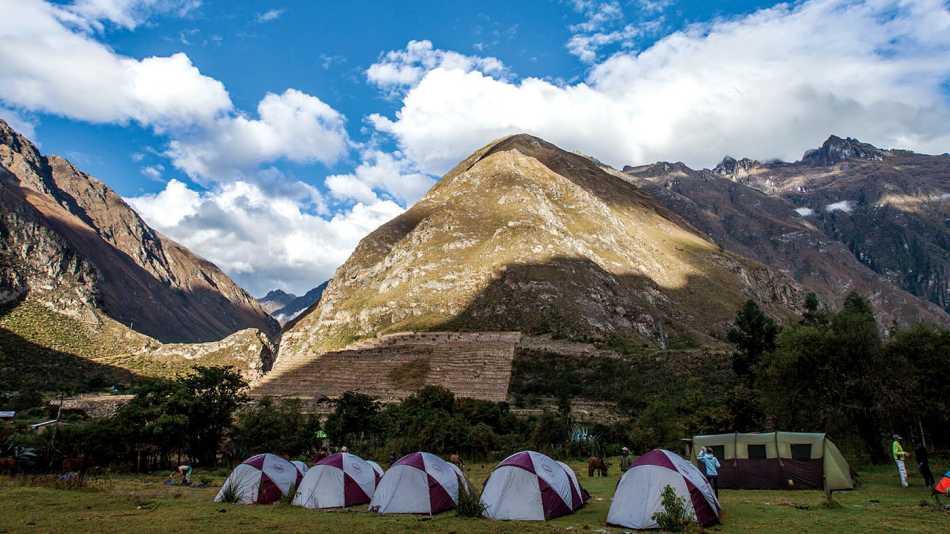 Blue skies overhead as we trek the iconic Salkantay Trail