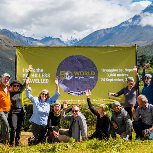 World Expeditions 50th Anniversary Celebration in Thyangboche, Nepal