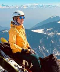 Lydia Bradey in the Indian Himalaya with Kun in the distance&#160;-&#160;<i>Photo:&#160;Dean Staples</i>
