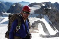 One of our most experienced mountaineering guides, Angel Armesto, in the field