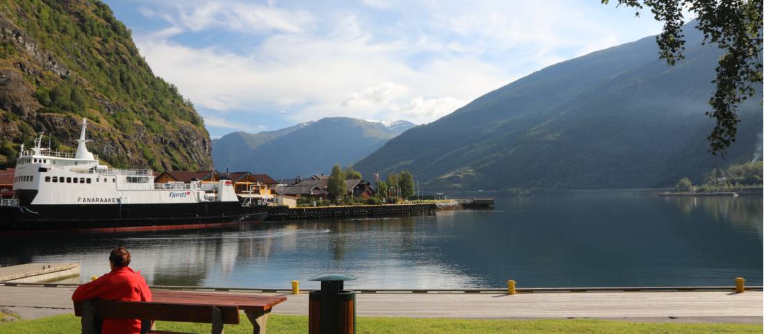 Waiting  for the  Aurlandsfjord Ferry in Flam |  <i>John Millen</i>