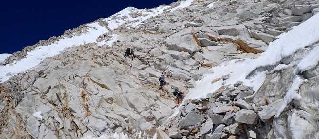 Climbing the West Col Baruntse | Giles West, taken on Baruntse/Mera Peak with Andrew Lock in 2024