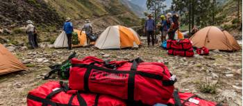 Receive a souvenir World Expeditions kit bag on all Nepal trek | Lachlan Gardiner