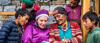 Sharing moments with local villages whilst on an exploratory trek in Nepal | Lachlan Gardiner