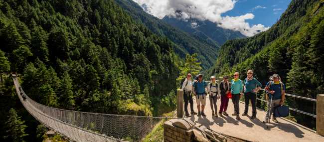Hiking up the hill from Monjo to Namche Bazaar | Lachlan Gardiner