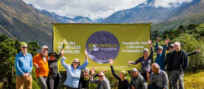 World Expeditions 50th Anniversary Celebration in Thyangboche, Nepal | Lachlan Gardiner