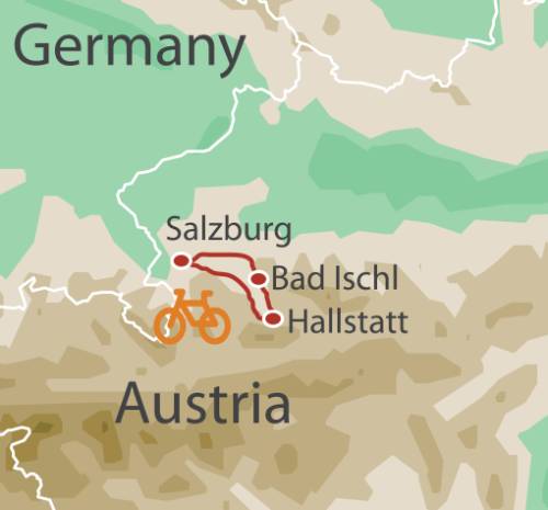tourhub | UTracks | Austria's Ten Lakes Cycle in Comfort | ALC | Route Map