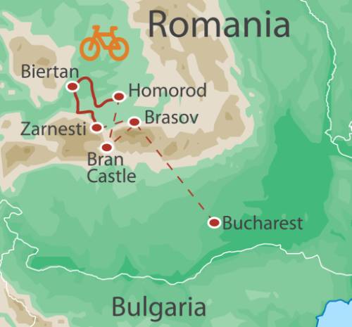 tourhub | UTracks | Romania Cycle Explorer | Tour Map