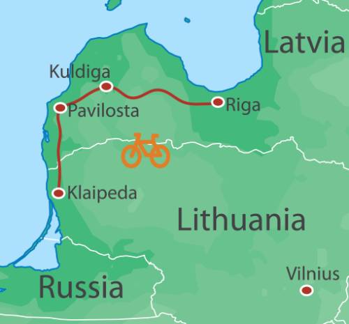 tourhub | UTracks | Latvia and Lithuania Cycle Explorer | Tour Map