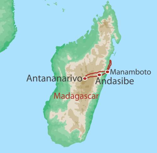 tourhub | World Expeditions | Culture & Wildlife of Madagascar | Tour Map
