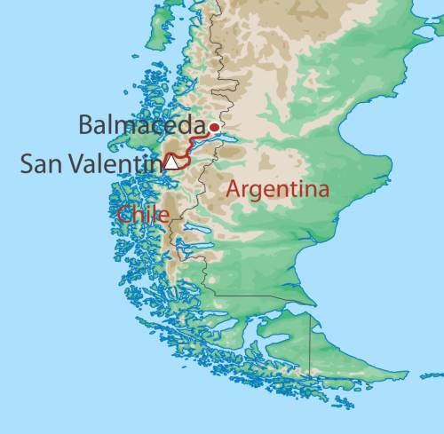 tourhub | World Expeditions | San Valentin Expedition with Soren Kruse Ledet | Tour Map