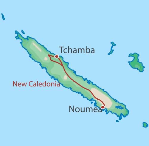 tourhub | World Expeditions | New Caledonia Melanesian Village Hike | Tour Map