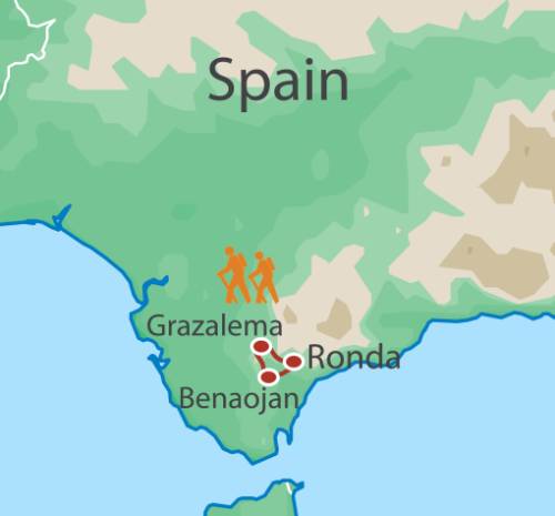 tourhub | UTracks | Ronda and the Sierra de Grazalema | Tour Map