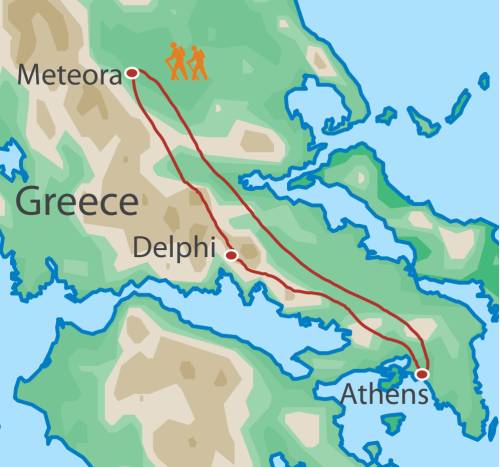 tourhub | UTracks | Ancient Greece on Foot | Tour Map