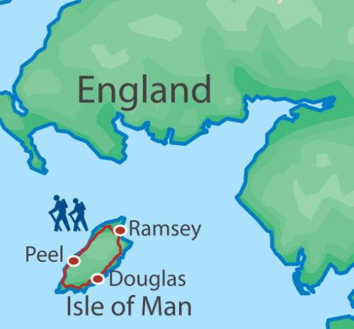 tourhub | Walkers' Britain | Isle of Man Coastal Path: The Way of The Seagull | Tour Map