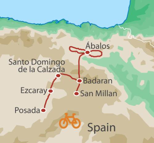 tourhub | UTracks | Highlights of the Rioja by Bike | Tour Map