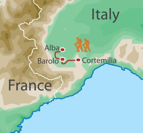tourhub | UTracks | Piedmont: Land of Barolo and Barbera | Tour Map