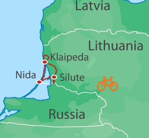 tourhub | UTracks | Lithuania Coastal Cycle | Tour Map