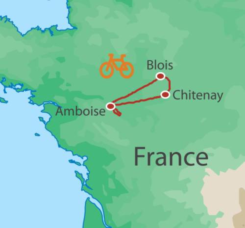 tourhub | UTracks | Classic Loire Valley by Bike | Tour Map