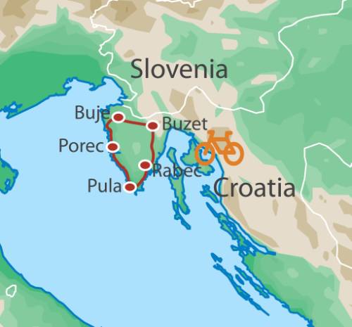 tourhub | UTracks | Istrian Cycle Explorer | Tour Map