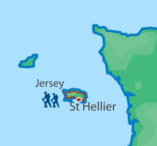 tourhub | Walkers' Britain | Jersey: The Channel Island Way | Tour Map