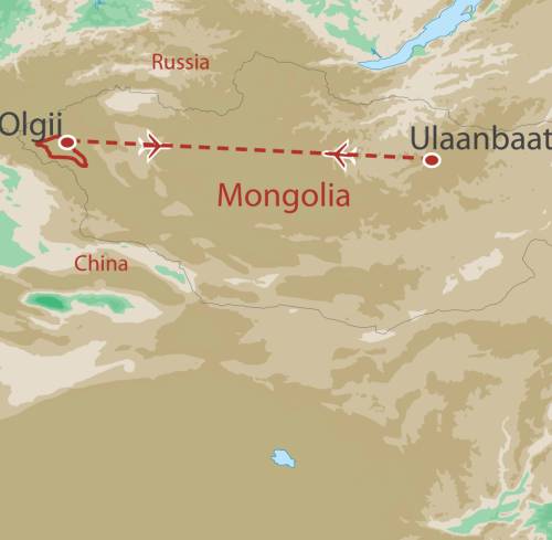 tourhub | World Expeditions | Mongolian Tavan Bogd Trek | Tour Map