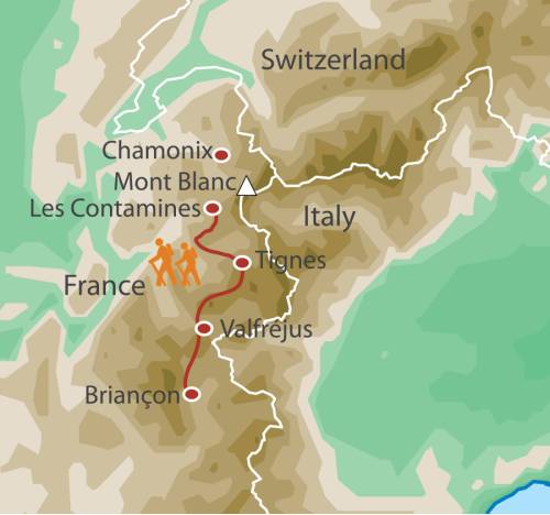 tourhub | UTracks | GR5 Alps Crossing | Tour Map