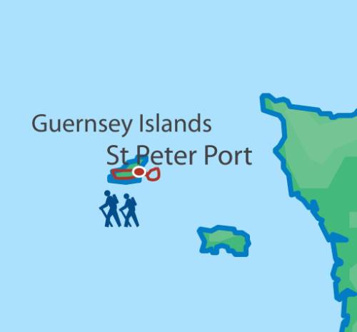 tourhub | Walkers' Britain | Guernsey Islands - Channel Island Way, 10 Days | Tour Map