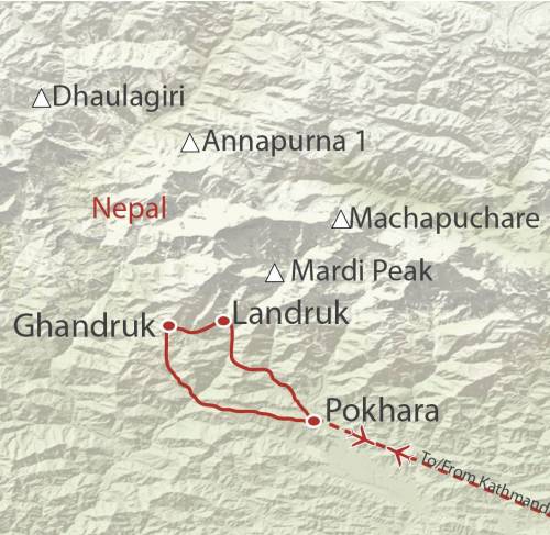 tourhub | World Expeditions | Annapurna Trek in Comfort | ANT | Route Map