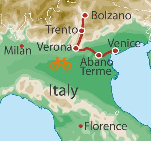 tourhub | UTracks | Backroads to Venice | Tour Map