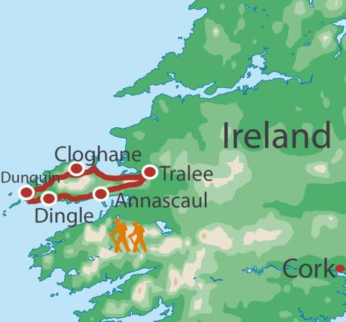 tourhub | UTracks | Dingle Peninsula Walk | Tour Map