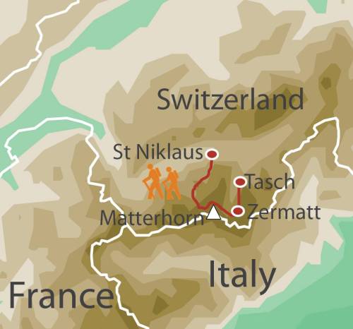 tourhub | UTracks | Matterhorn Circuit | Tour Map