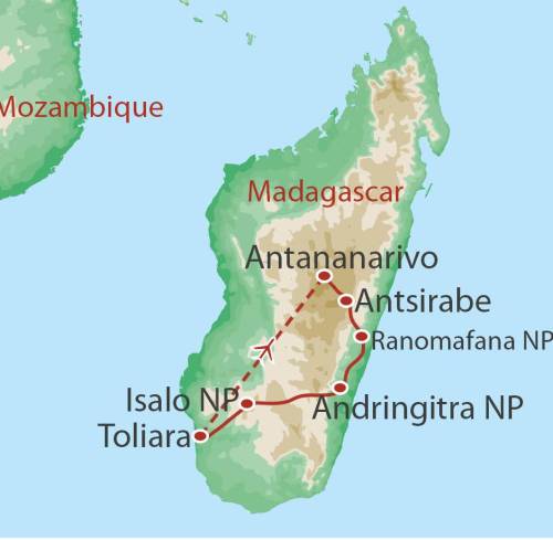 tourhub | World Expeditions | Unique Madagascar | Tour Map