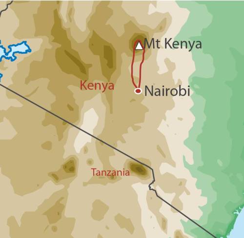 tourhub | World Expeditions | Mount Kenya Ascent | Tour Map