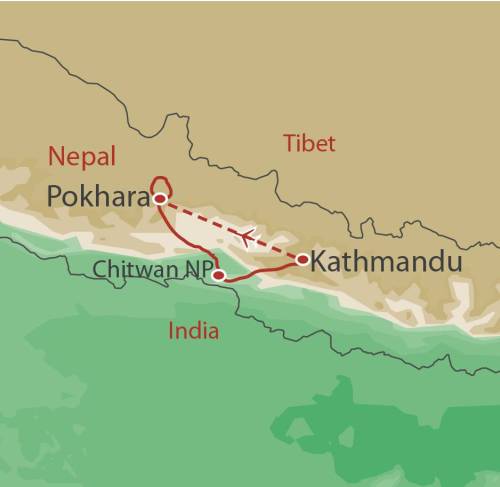 tourhub | World Expeditions | Annapurna Family Adventure in Comfort | Tour Map