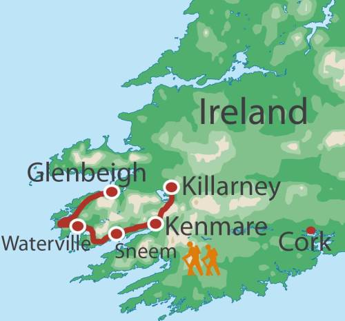 tourhub | UTracks | Ring of Kerry Walk | Tour Map