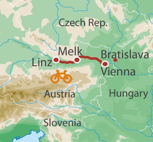 tourhub | UTracks | Danube Cycle Adventure for Families | Tour Map