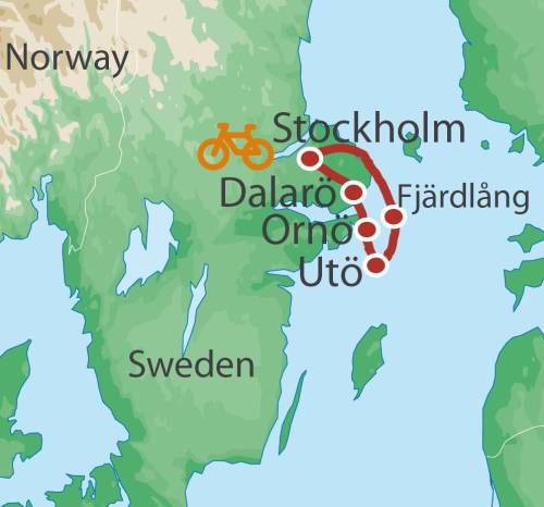 tourhub | UTracks | Sweden: Archipelago Cycle Adventure | SAC | Route Map
