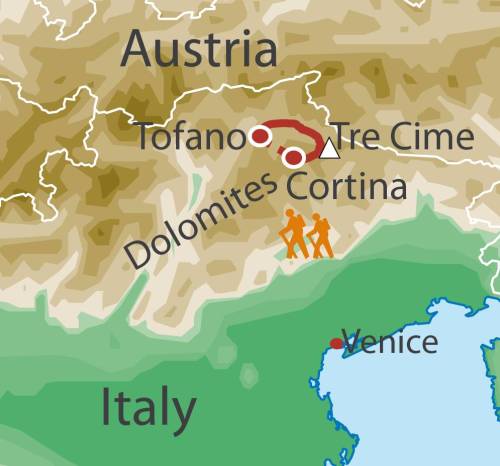 tourhub | UTracks | Dolomites Guided Hike | Tour Map